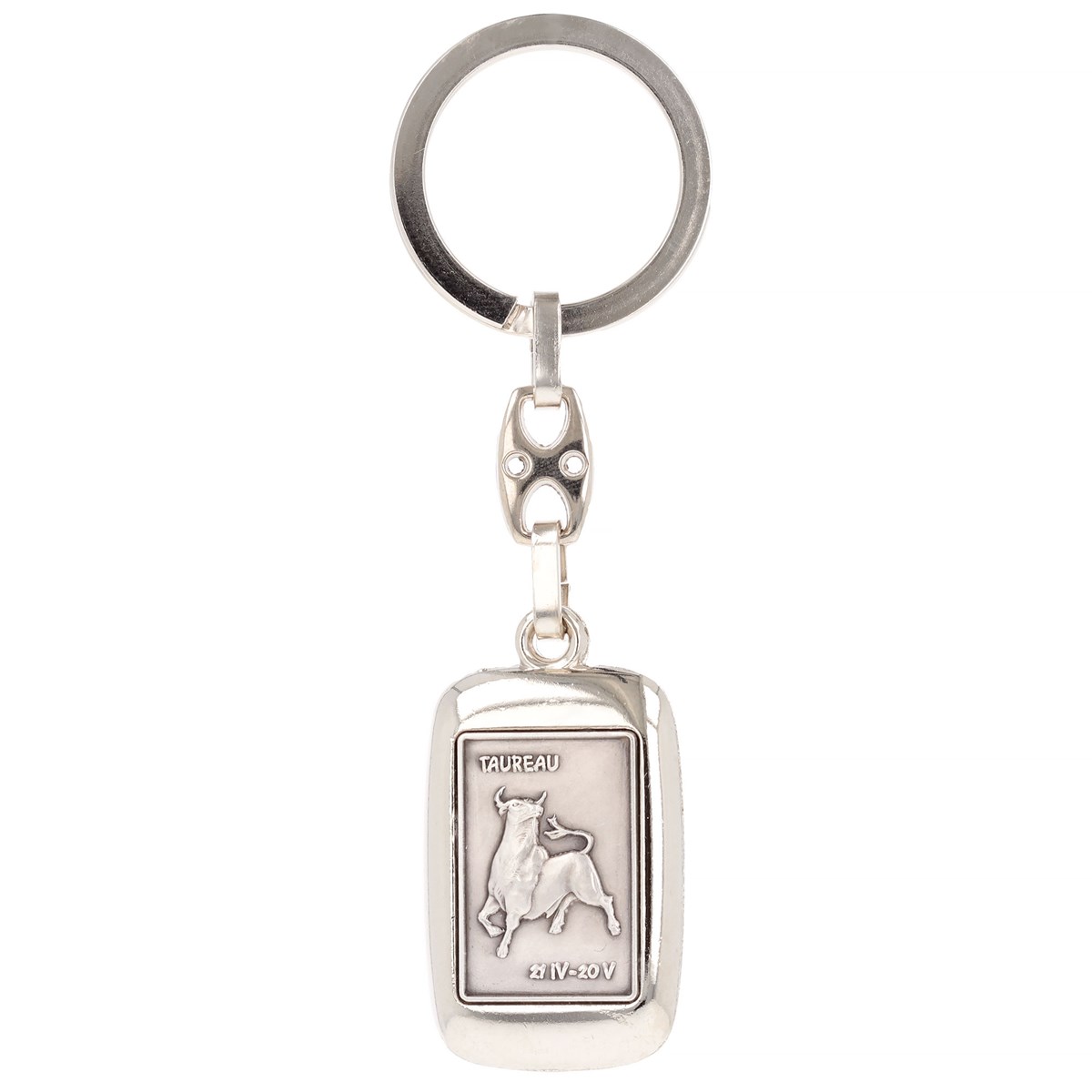 Porte clé métal signe du zodiac taureau