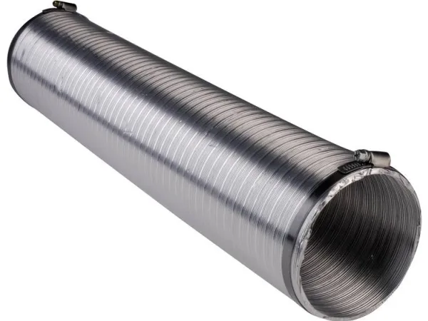 Wallair N51824 Fleksibelt ventilationsrør Aluminium (Ø x L) 12.5 cm x 2.5 m Sølv