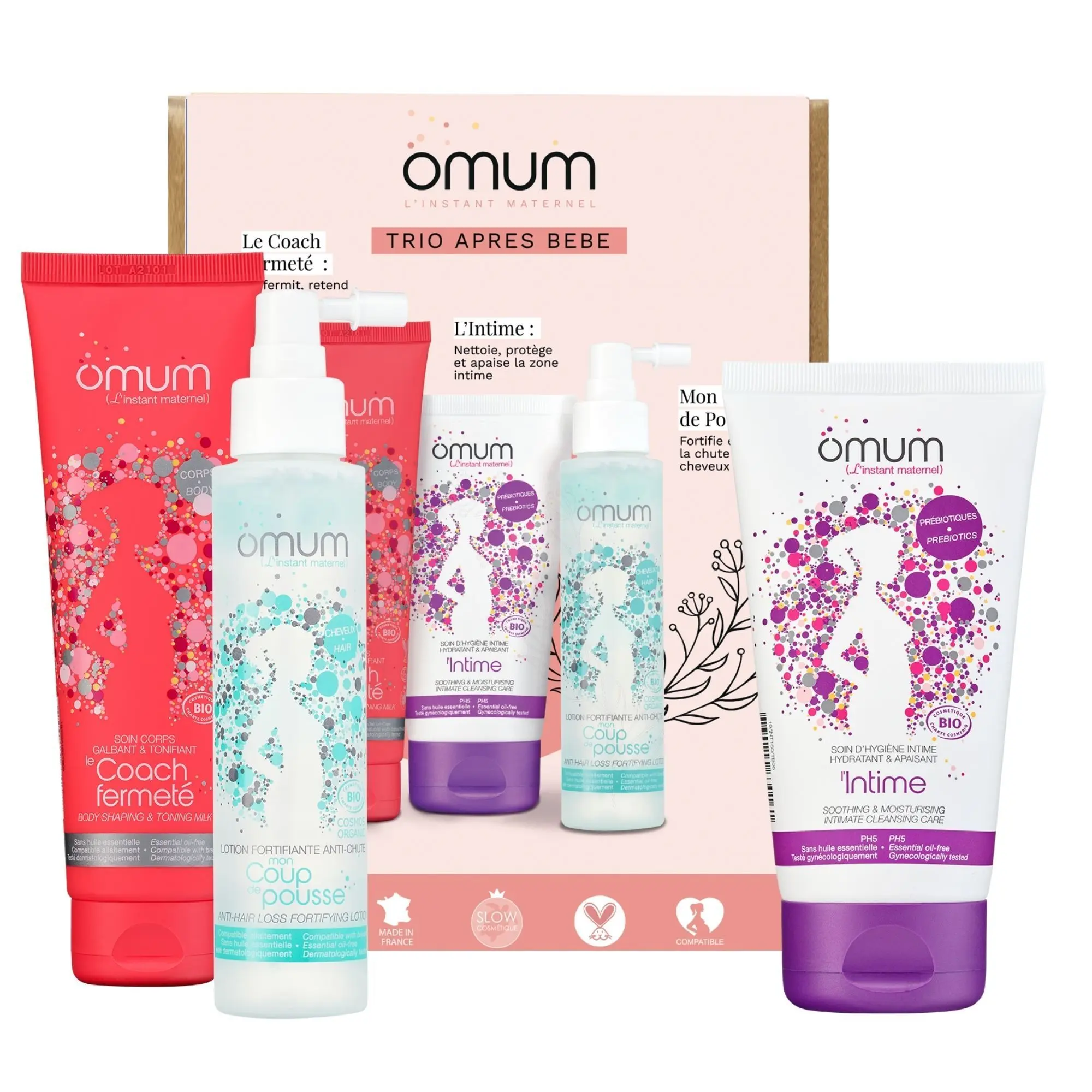 Omum - Trio après bébé Coffret 3 soins post-grossesse Coffret 3 soins - Green