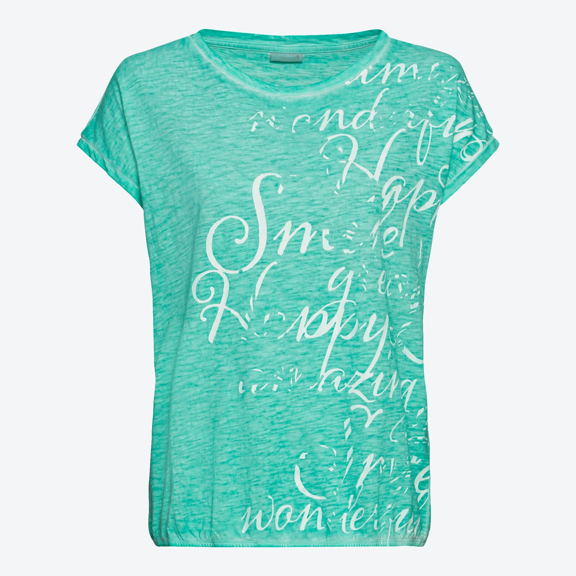 Damen-T-Shirt mit elastischem Saum