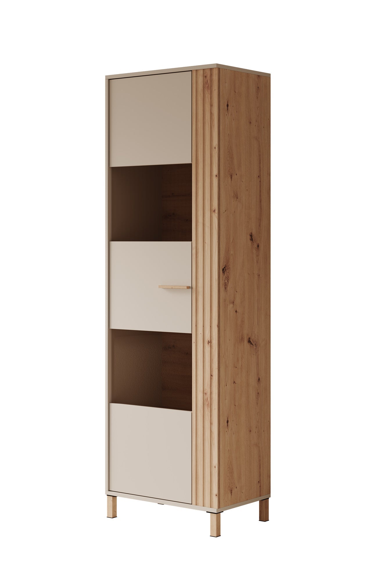 Meubella - Vitrinekast Bahia - Beige - 60 cm