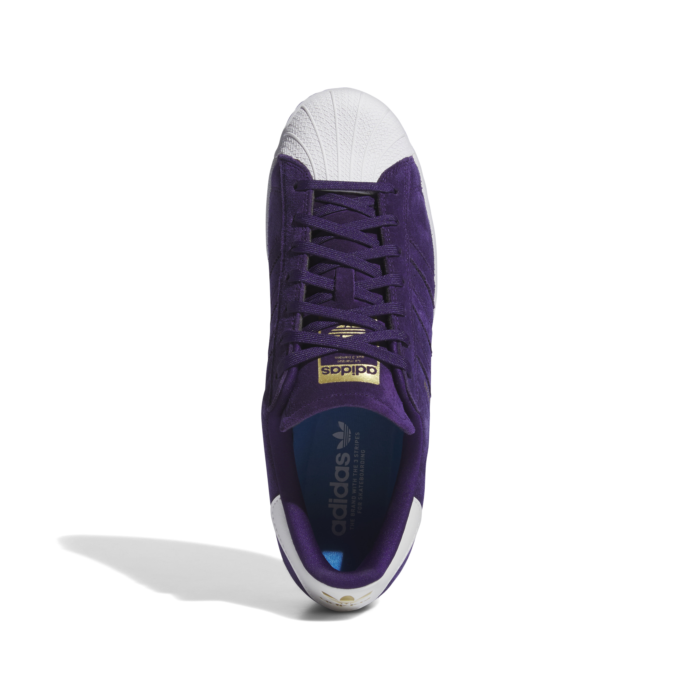 Adidas Skateboarding Superstar ADV Purple White Gold Metallic 6.5 US / 39.5 EU