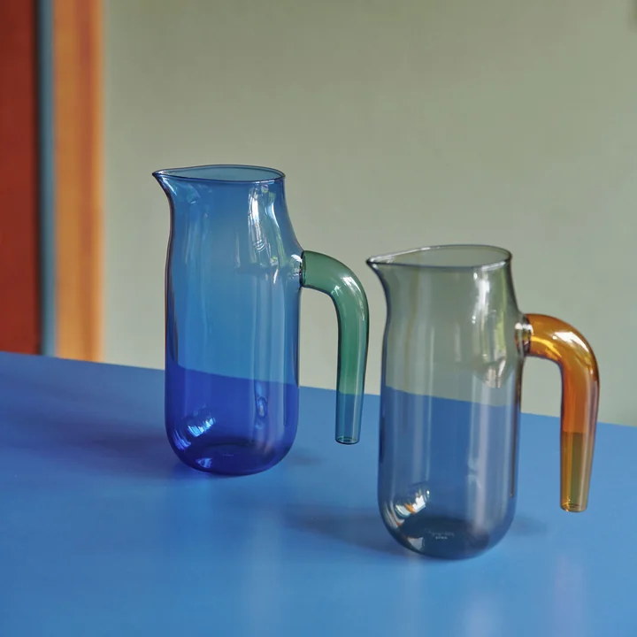 HAY - Glaskrug xlarge H 26,7 cm, blau