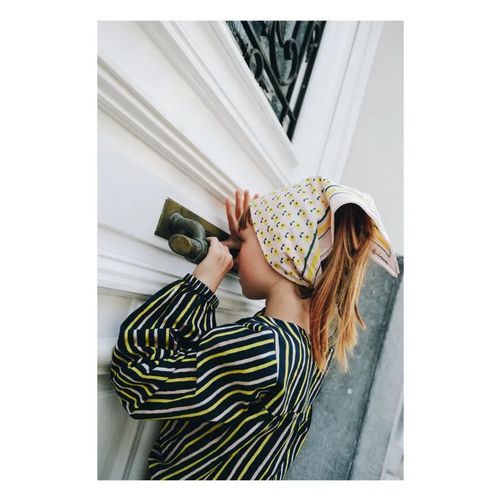 Holi & Love Foulard Brigitte Fleurs Coton Bio | Rose pêche