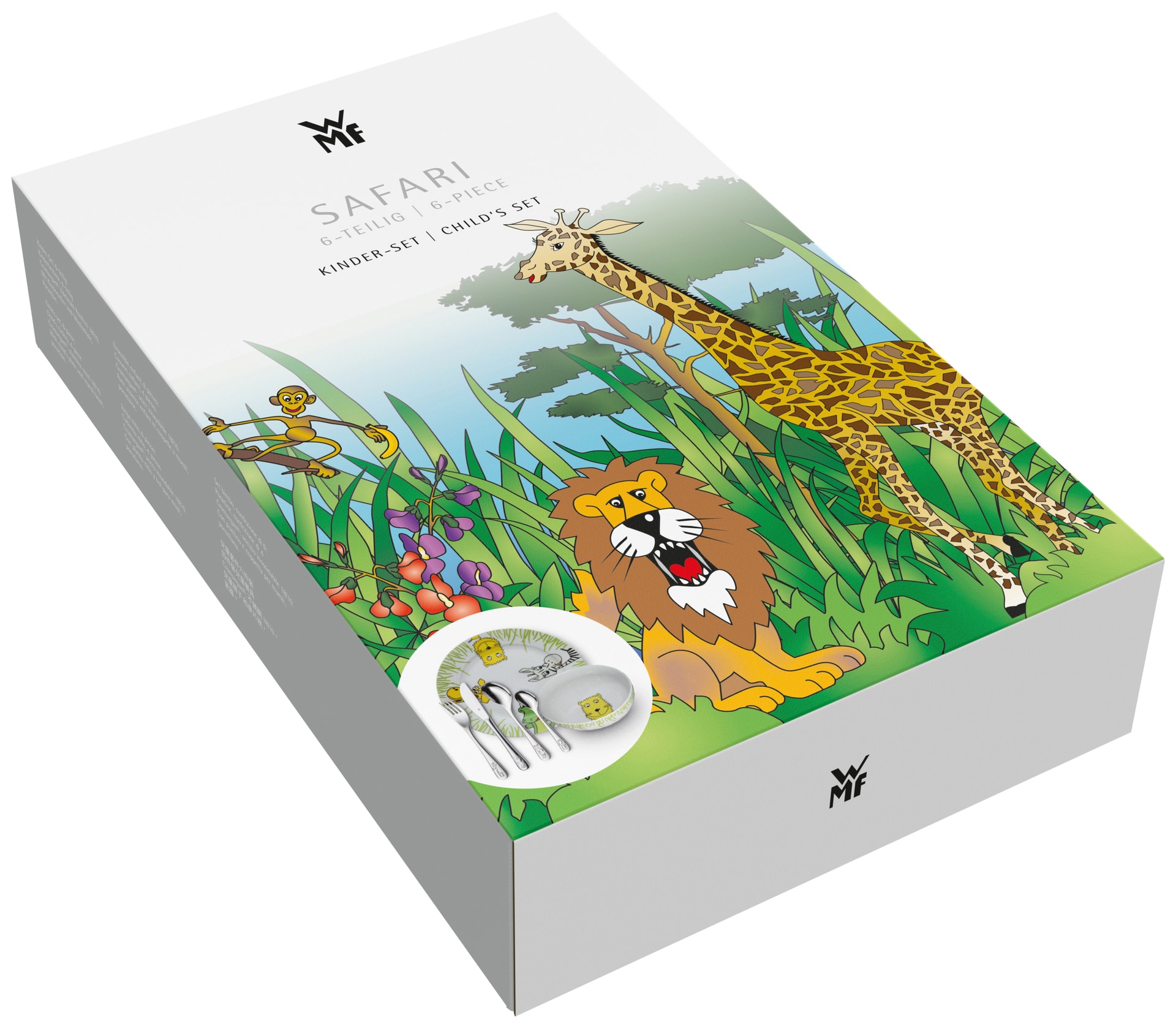 WMF Kindergeschirr-Set SAFARI 6-teilig Edelstahl/Porzellan