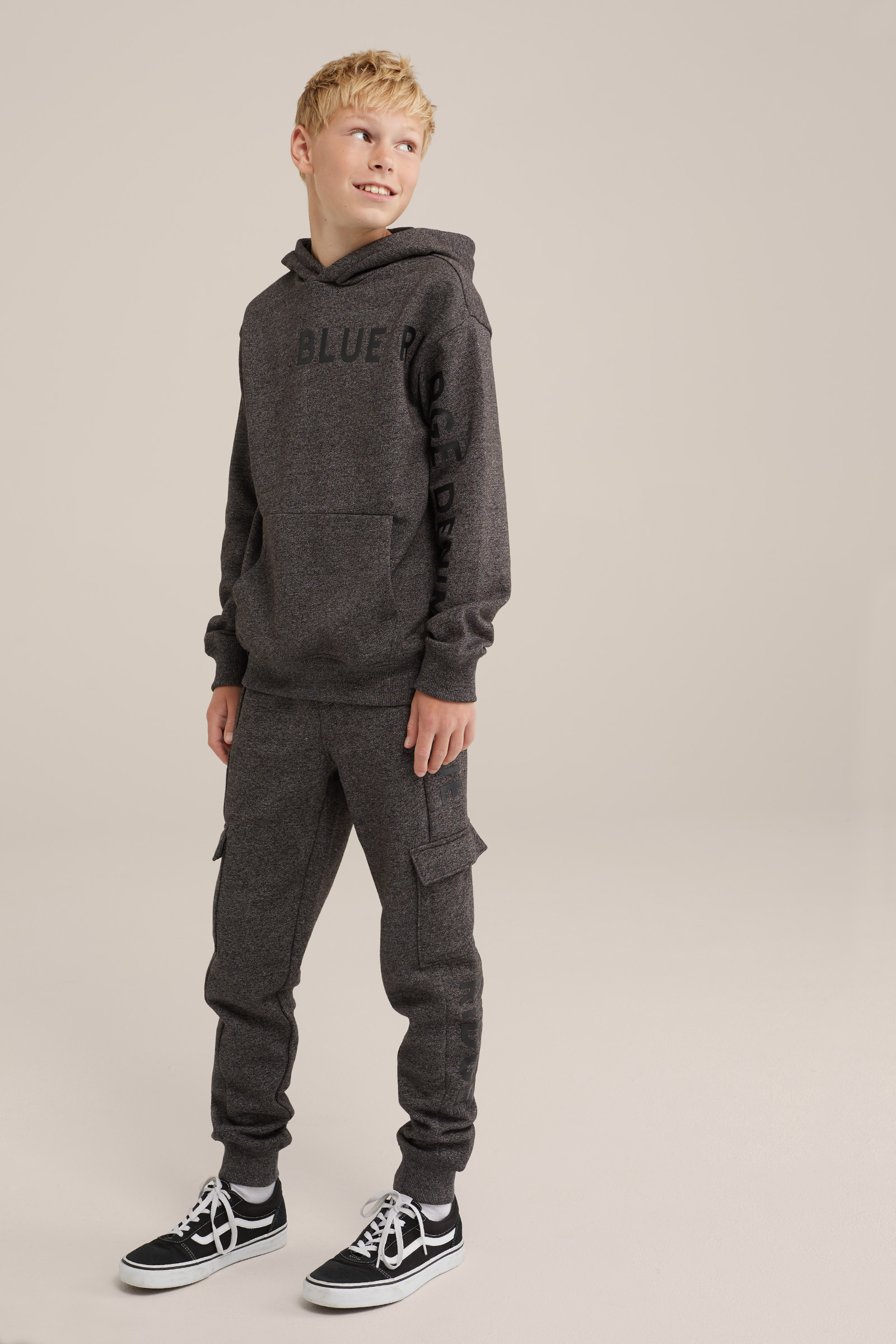 Jongens hoodie met opdruk Blue Ridge Zwart