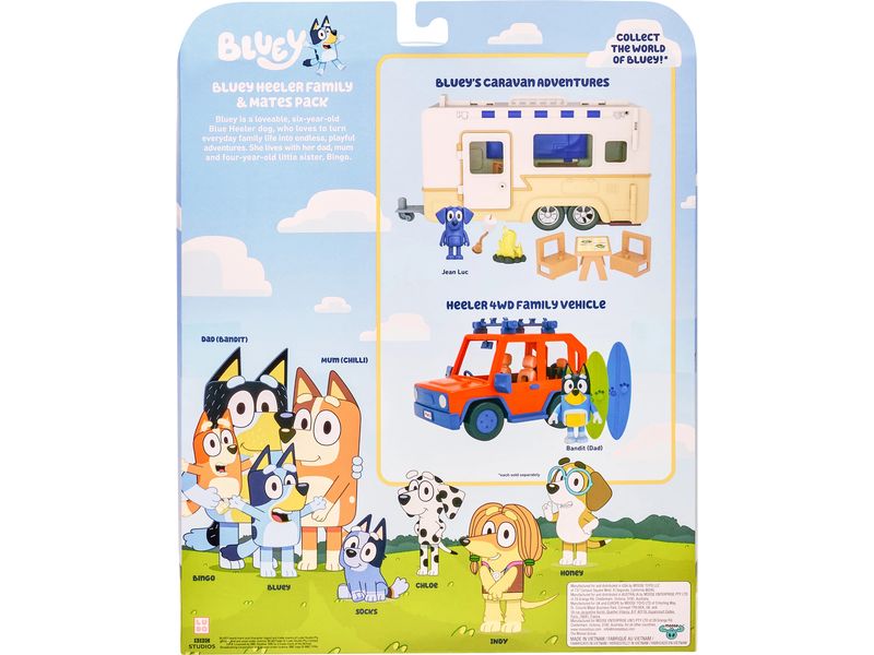 moose Bluey Figuren Achterpack Kinderspielzeugfigur