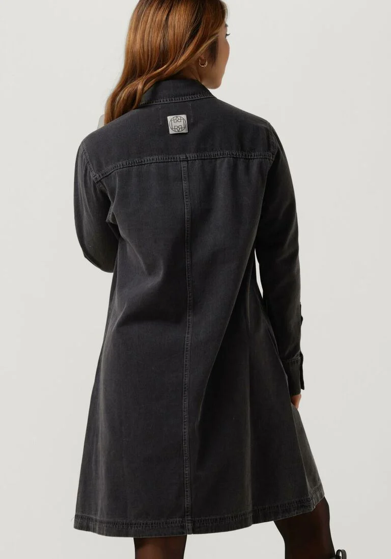 LEVETE ROOM donkergrijze levete room mini jurk lr-pixi 4 dress