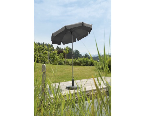Balkonparasol Schneider Locarno Ø 150 cm H 220 cm antraciet