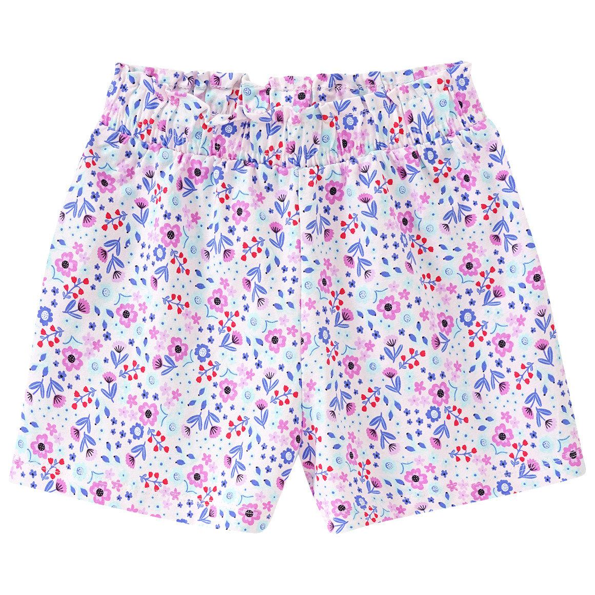 Famy 3 Mädchen Shorts mit bunten Motiven zartrosa / blau / rosa