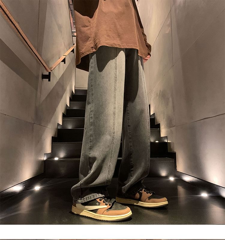 Priam - Mid rise Gradient Wide Leg Jeans
