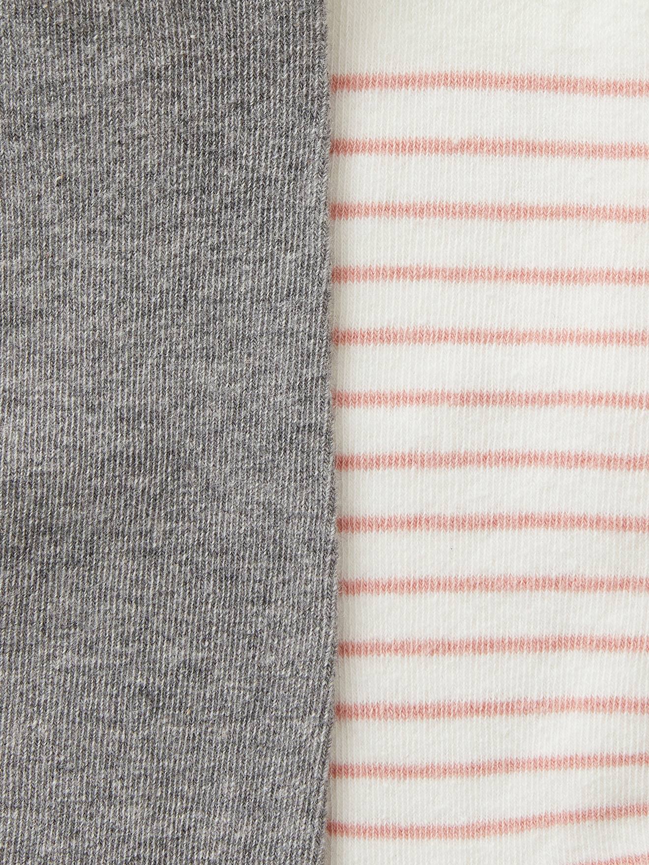Conjunto de 2 meias-calças com estampa de corações/animais para bebê menina, cinza ardósia