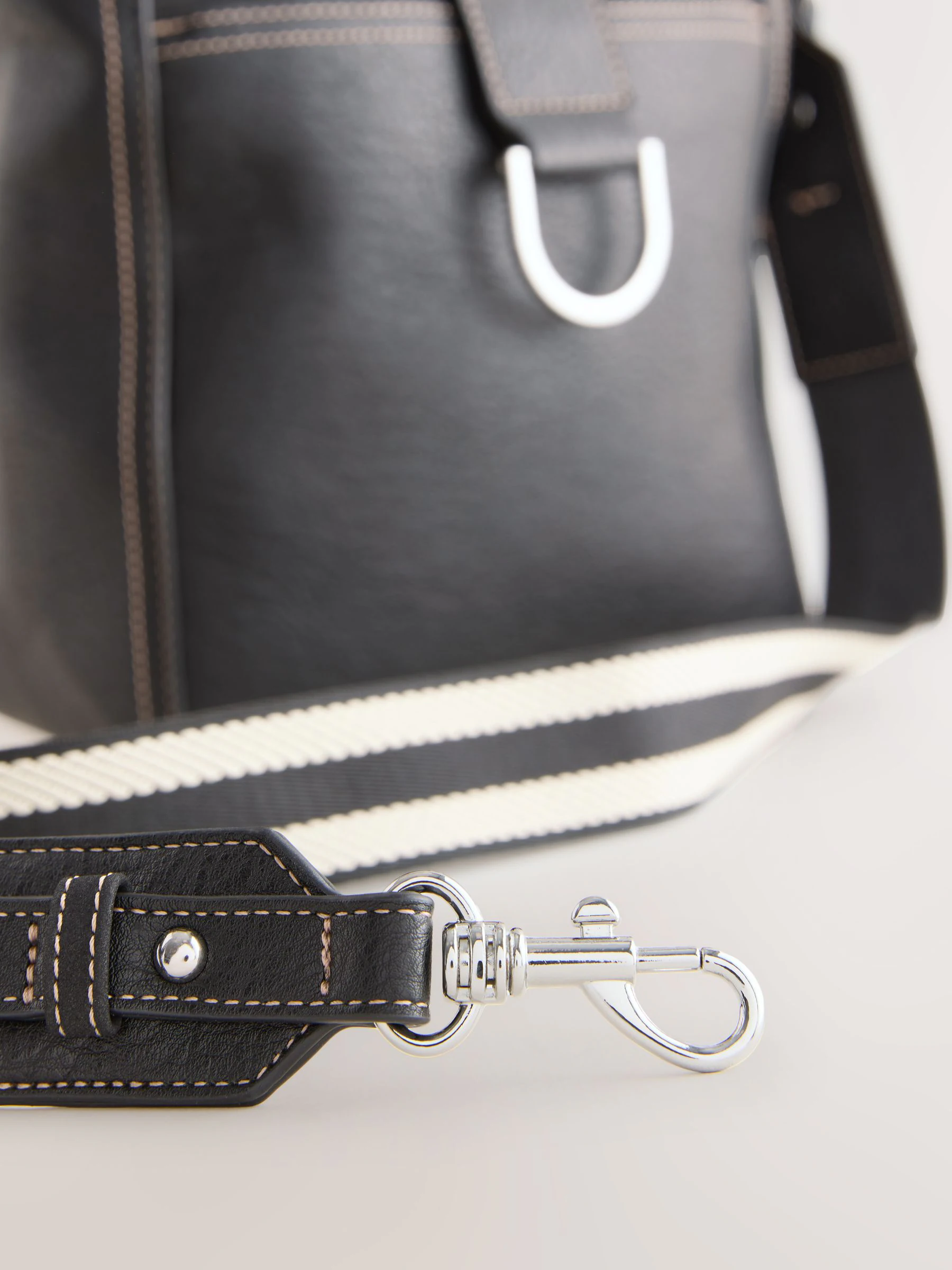 Zwart - Gestructureerde Messenger-tas