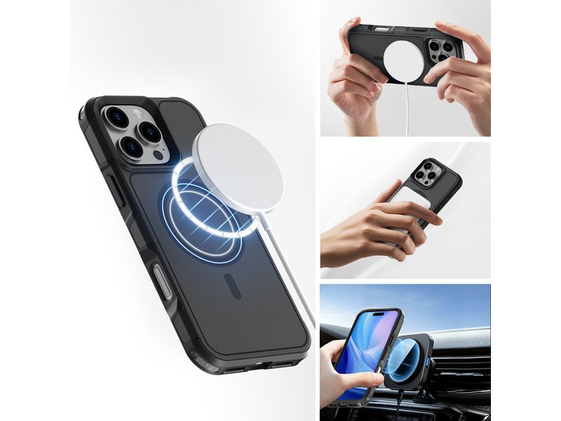 4smarts Back Cover Defend  iPhone 16 Pro Schutzhülle mit integrierten Magneten für das Apple iPhone 16 Pro