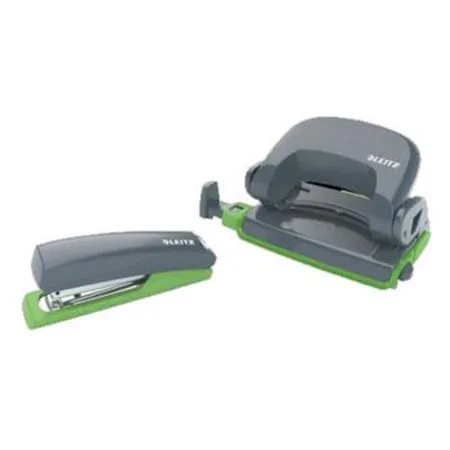 Leitz 55076089 Retro Chic Locher- und Heftgerät-Set, grau