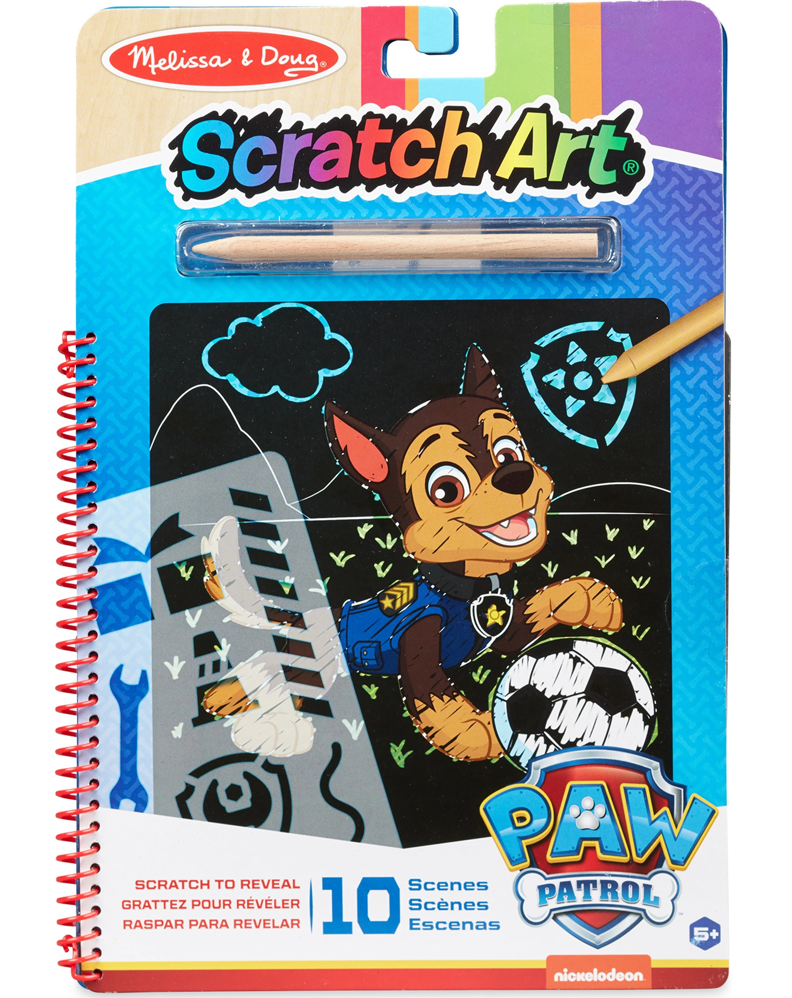 Kratzblock PAW PATROL - CHASE mit Holzstift
