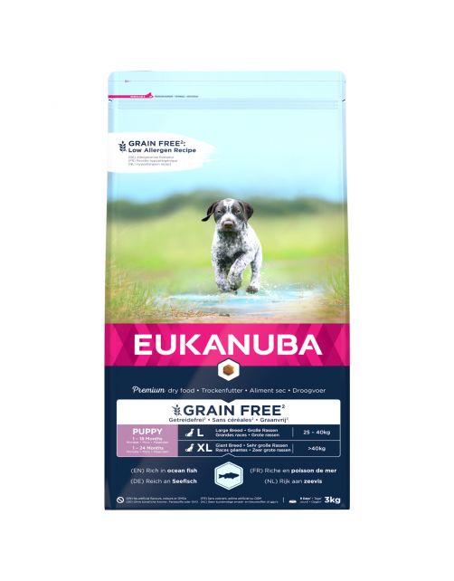Eukanuba Pup & Junior Large Grain Free Zeevis - Puppy-Hondenvoer