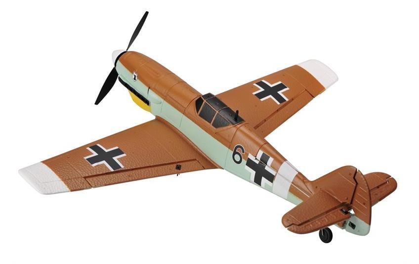 Warbird Mini BF-109 450 mm, Braun, RTF<br>Kleines 4-Kanal RC-Flugzeug mit Gyro
