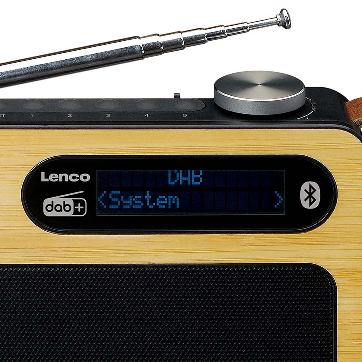 Lenco pdr-040bamboobk dab+ radio - bamboe,zwart