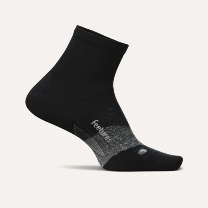 Feetures Unisex Strømper Elite Ultra Light Quarter Sort
