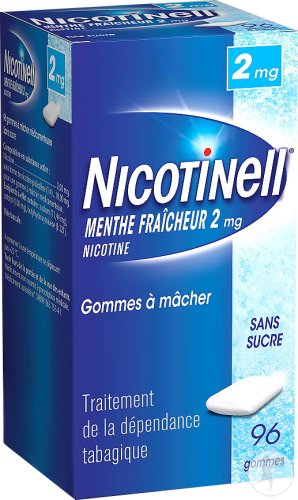 Nicotinell Nicotine 2mg Menthe Fraîcheur Sans Sucre 96 Gommes À Mâcher