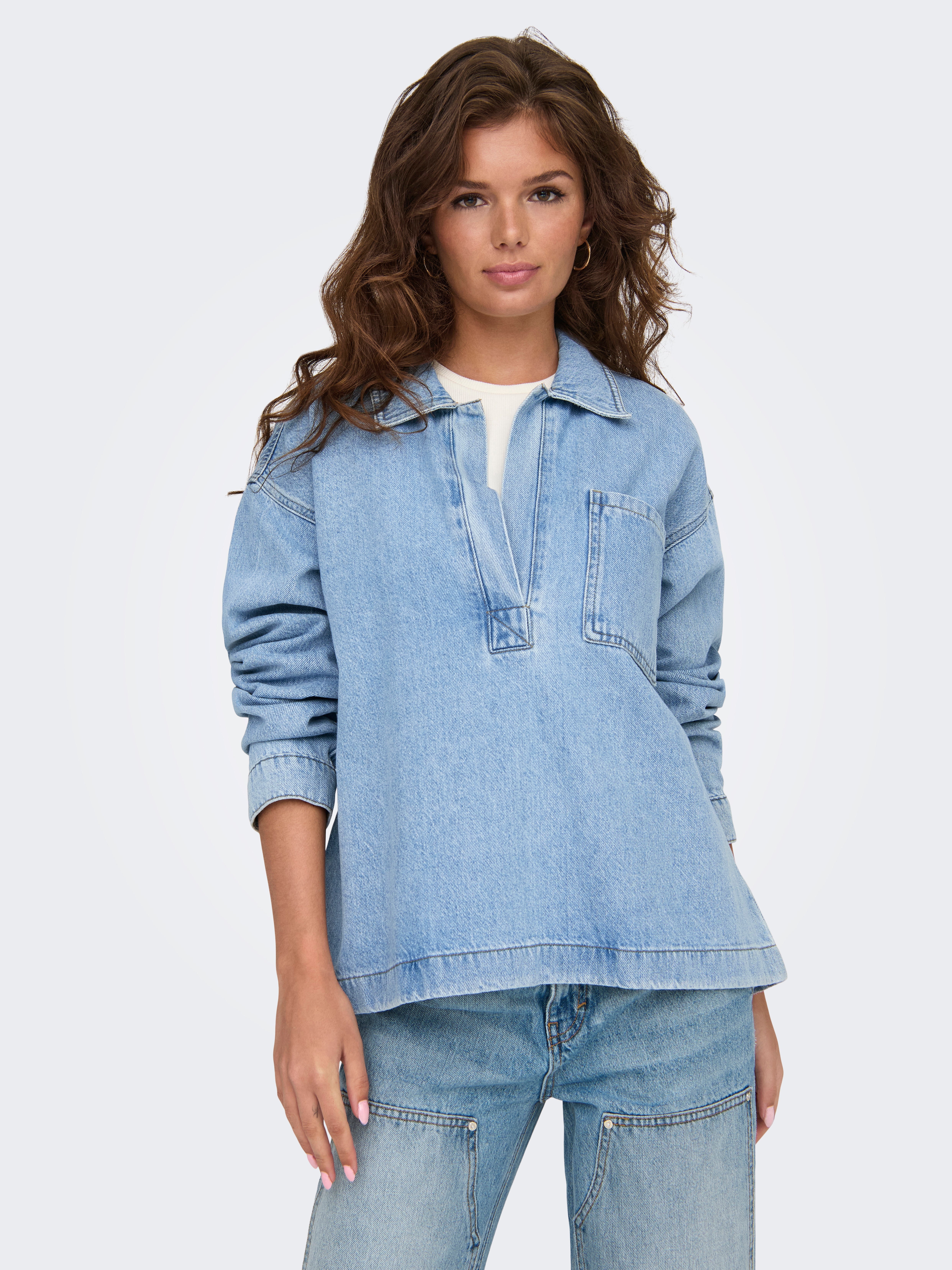 ONLBIRDIE Jeanshemd Light Blue Denim
