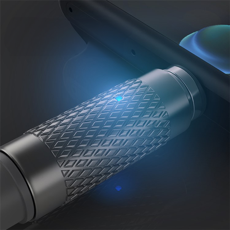 (1m) 100W USB A auf USB C Ladekabel Magnetisches Datenkabel mit LED (Extra Robust Ø6mm) - Schwarz