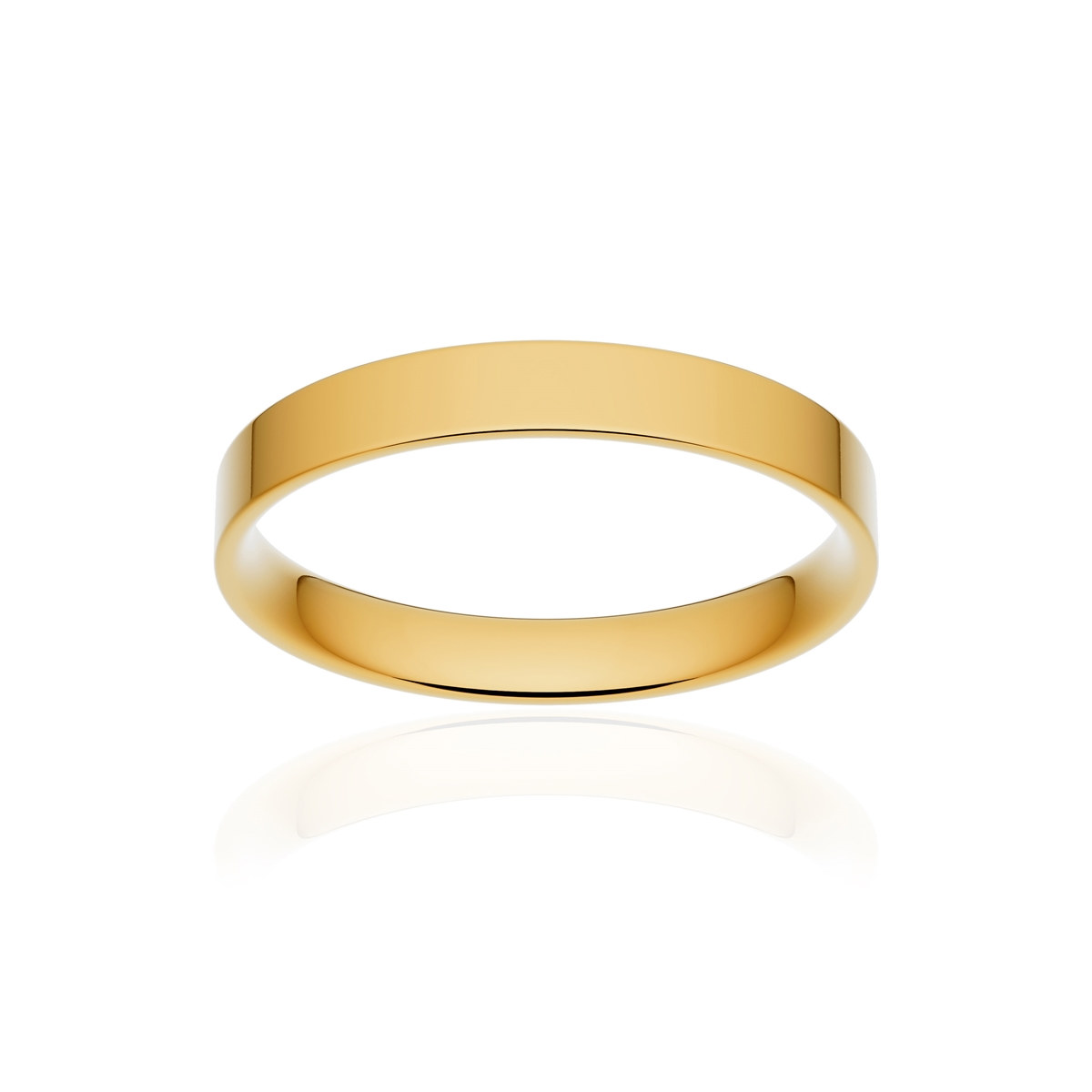Alliance or 375 jaune poli ruban plat confort 3mm