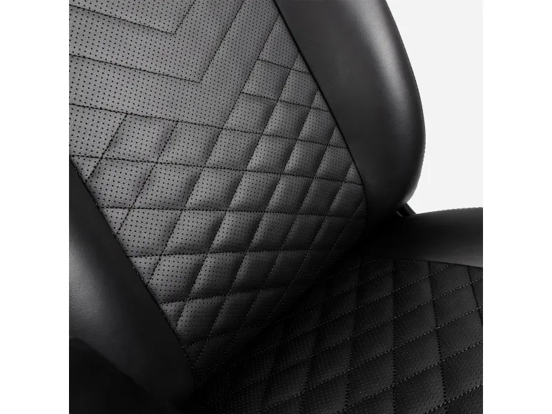 noblechairs Icon, Polstret sæde og ryglæn, Sort, Kunstigt læder, Polyurethan (PU)