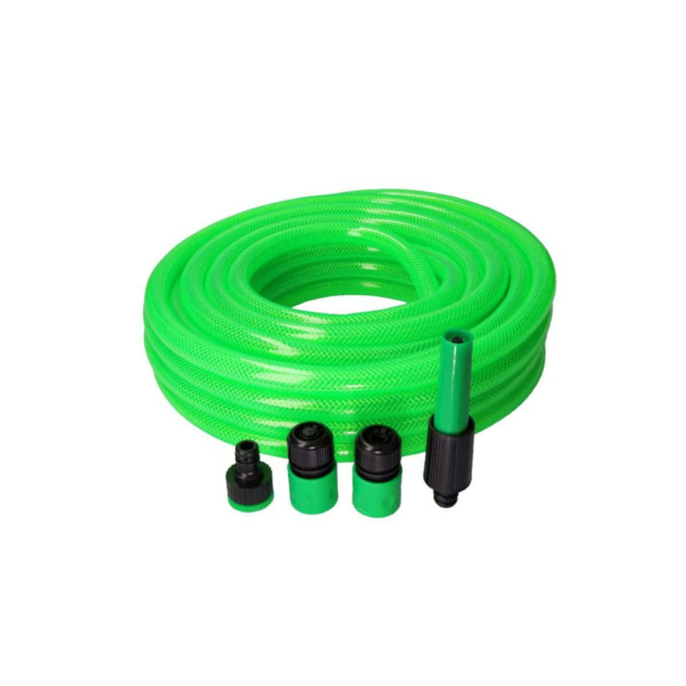 Tuyau d'arrosage edm - diamètre 15 mm - 25 m - anti uv avec accessoires