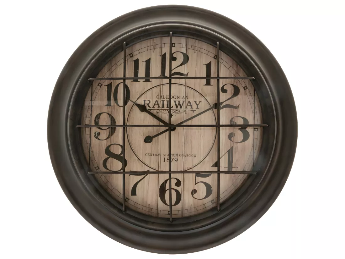 Pendule murale en Métal style industriel D 56.5 cm