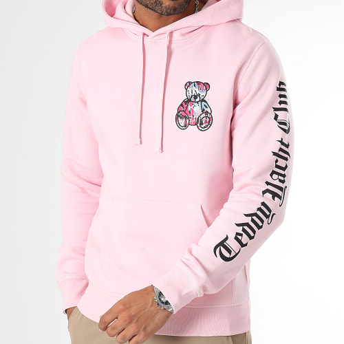 Sweat Capuche Art Series Pink Sleeves Rose