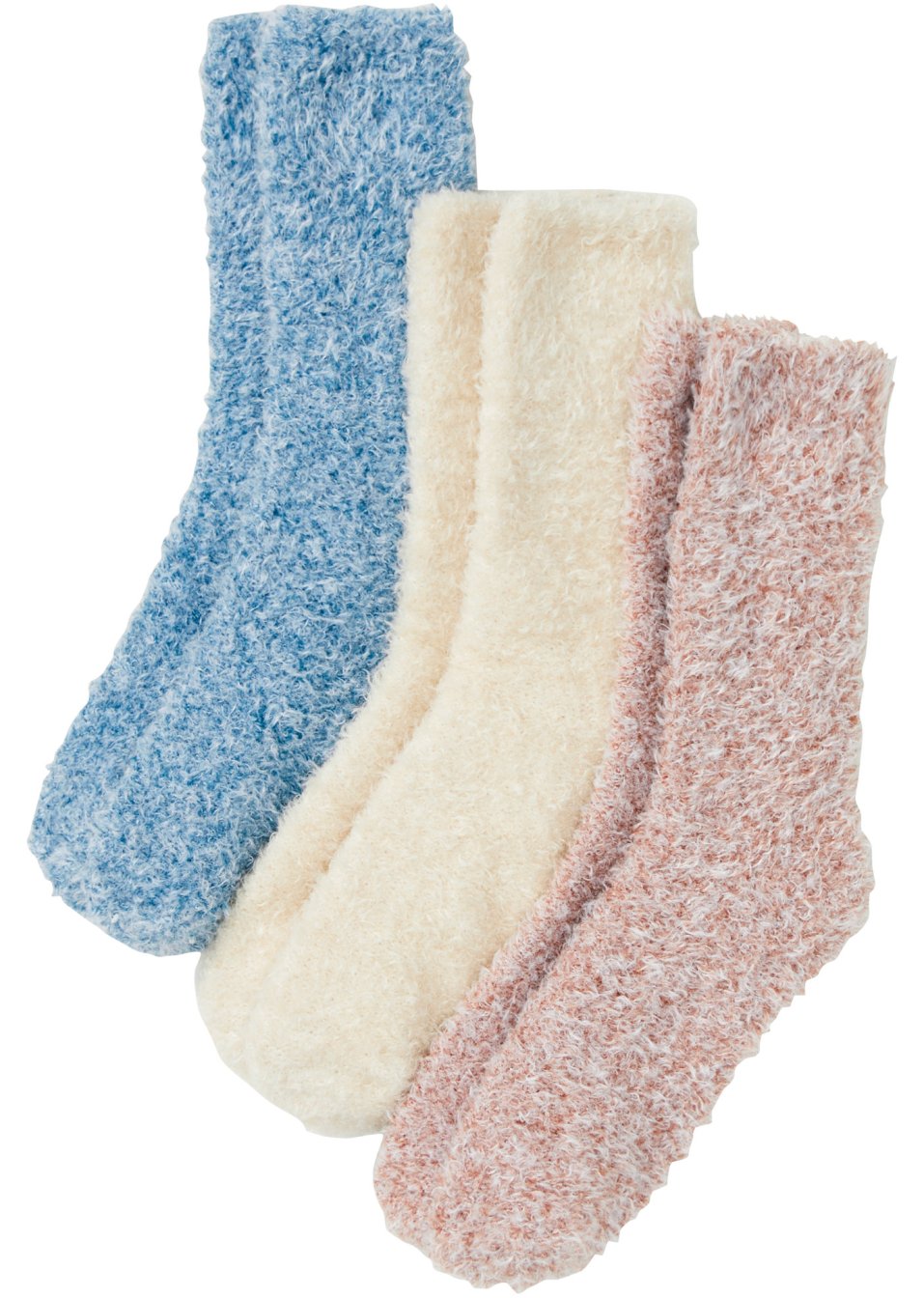 Lot de 3 paires de chaussettes douillettes en maille peluche