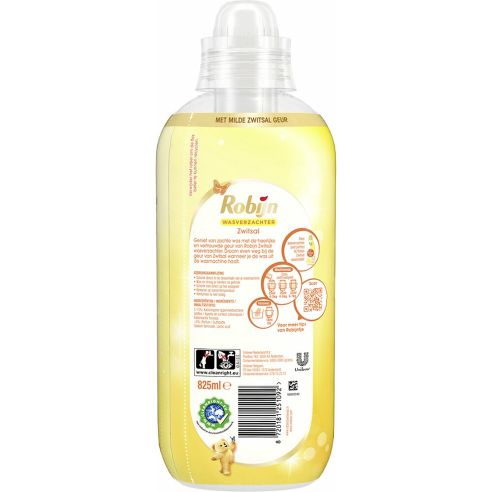 8x Robijn Wasverzachter Zwitsalgeur 33 Wasbeurten825 ml