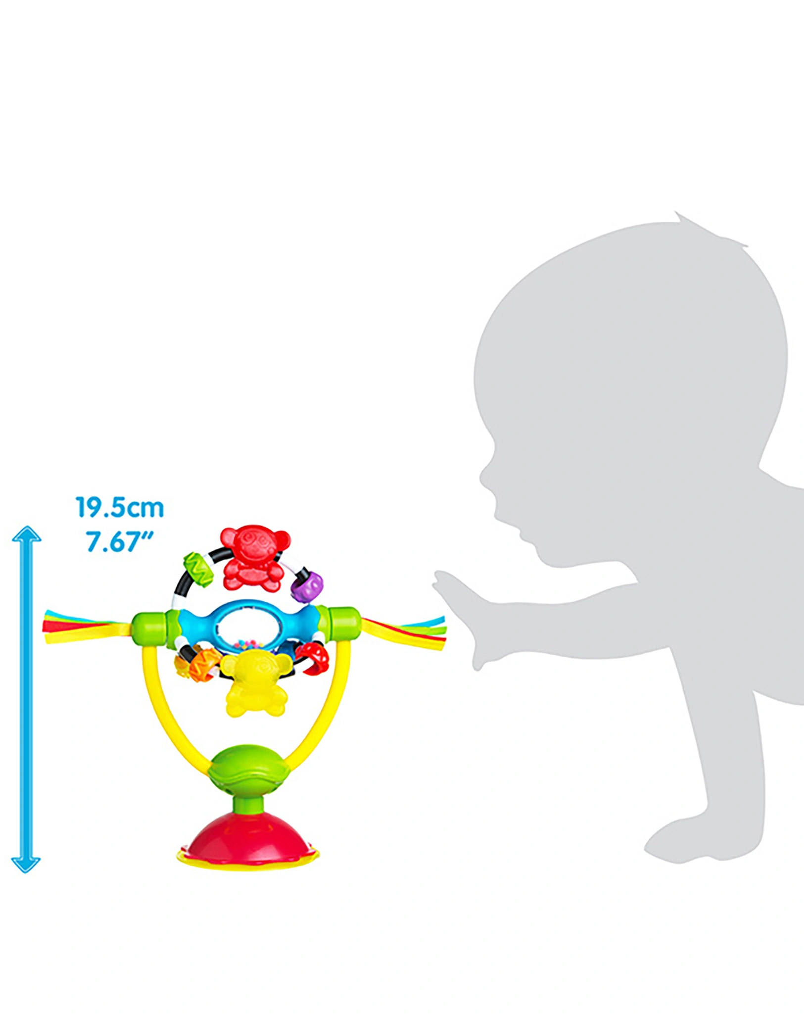 Drehrassel PLAYGRO - ÄFFCHEN mit Saugfuß (19,7cm)