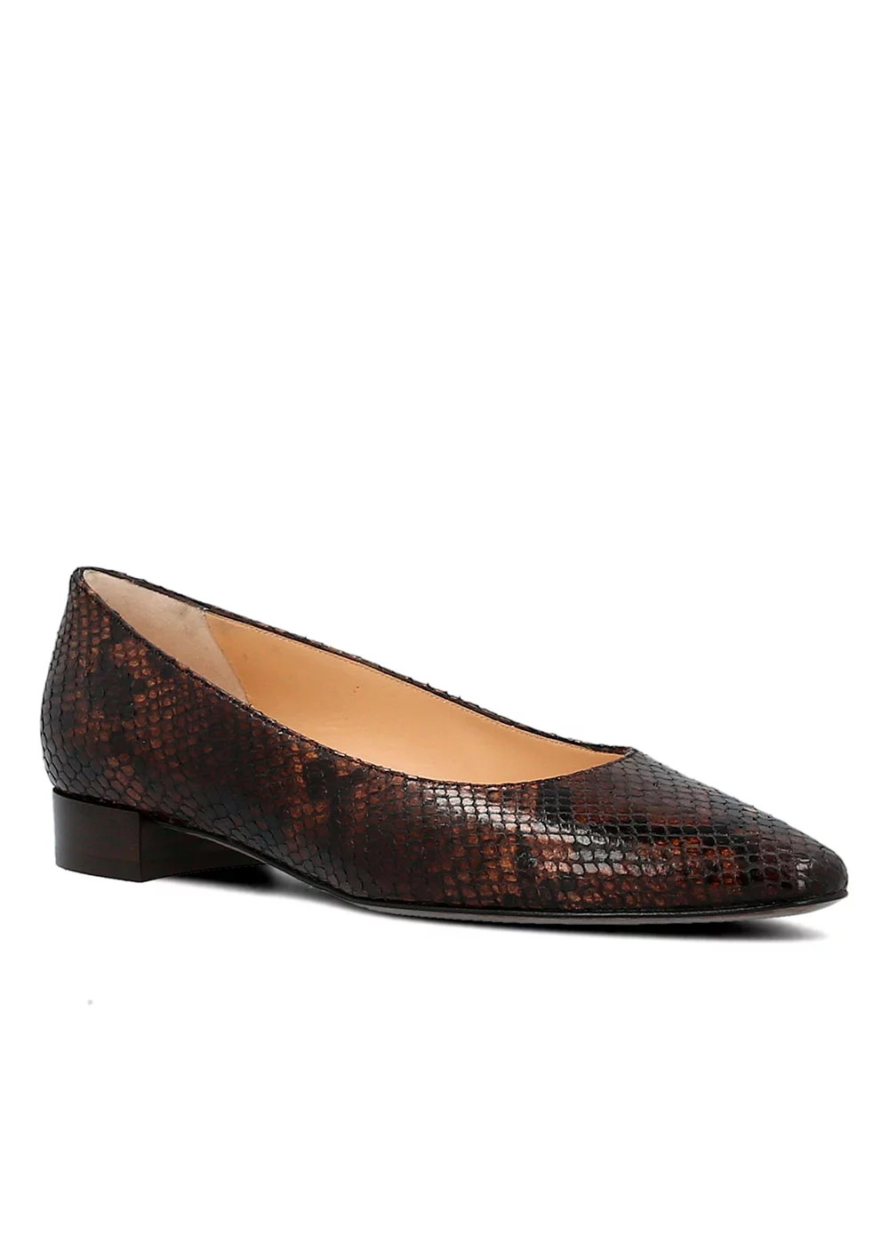 ESCARPIN VIENNE FACON PYTHON MARRON