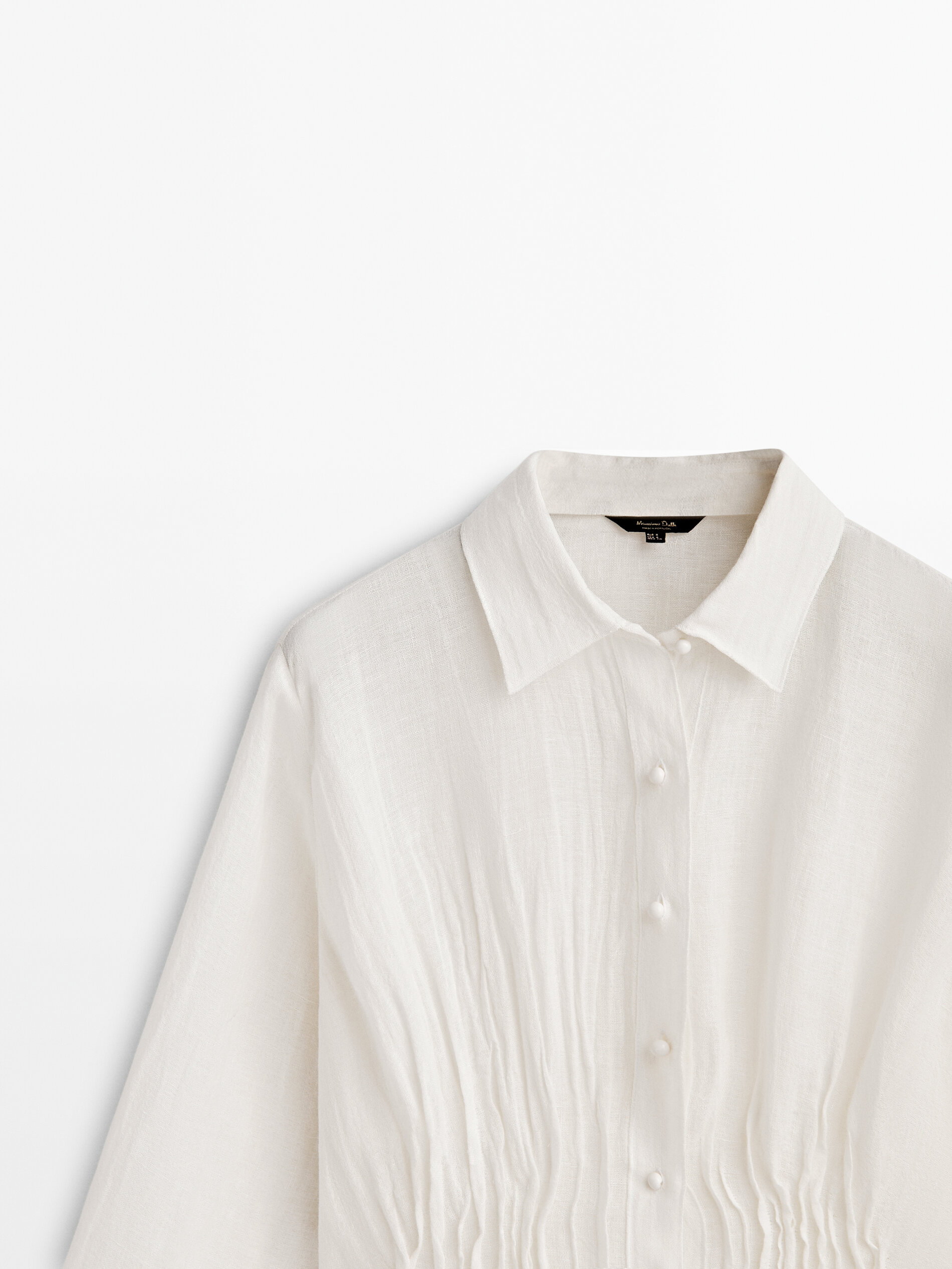 Blusa plissada de edição limitada - CRUDO