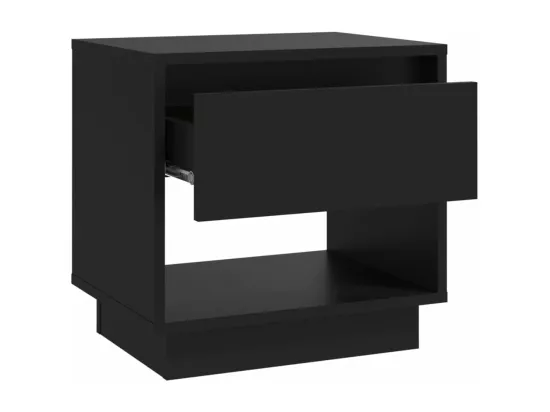 Table de chevet Noir 45x34x44 cm Aggloméré