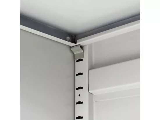 Armoire de bureau avec 2 portes Acier 90 x 40 x 180 cm Gris