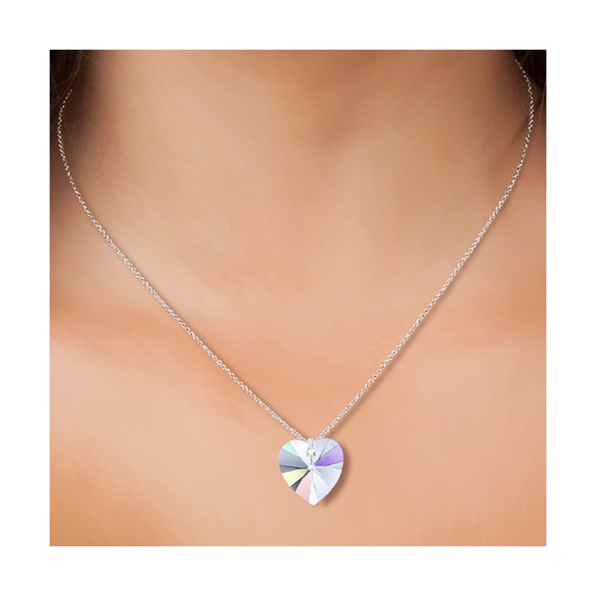Collier coeur SC Crystal orné de Cristaux scintillants