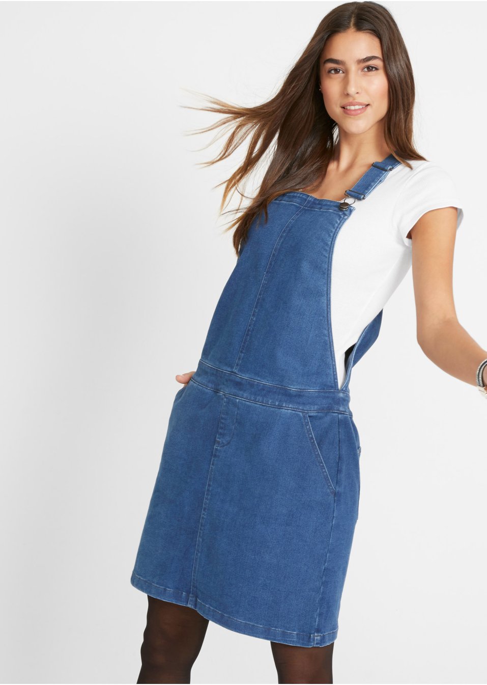 Robe en jean style salopette, super-soft