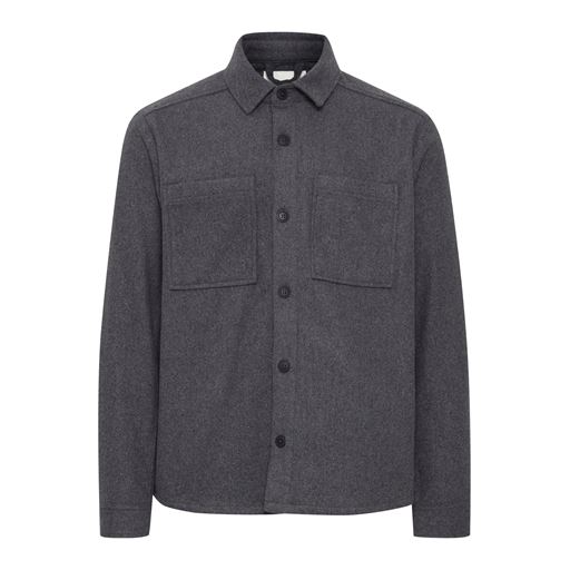 Solid Tam Overskjorte, Medium Grey Melange, L