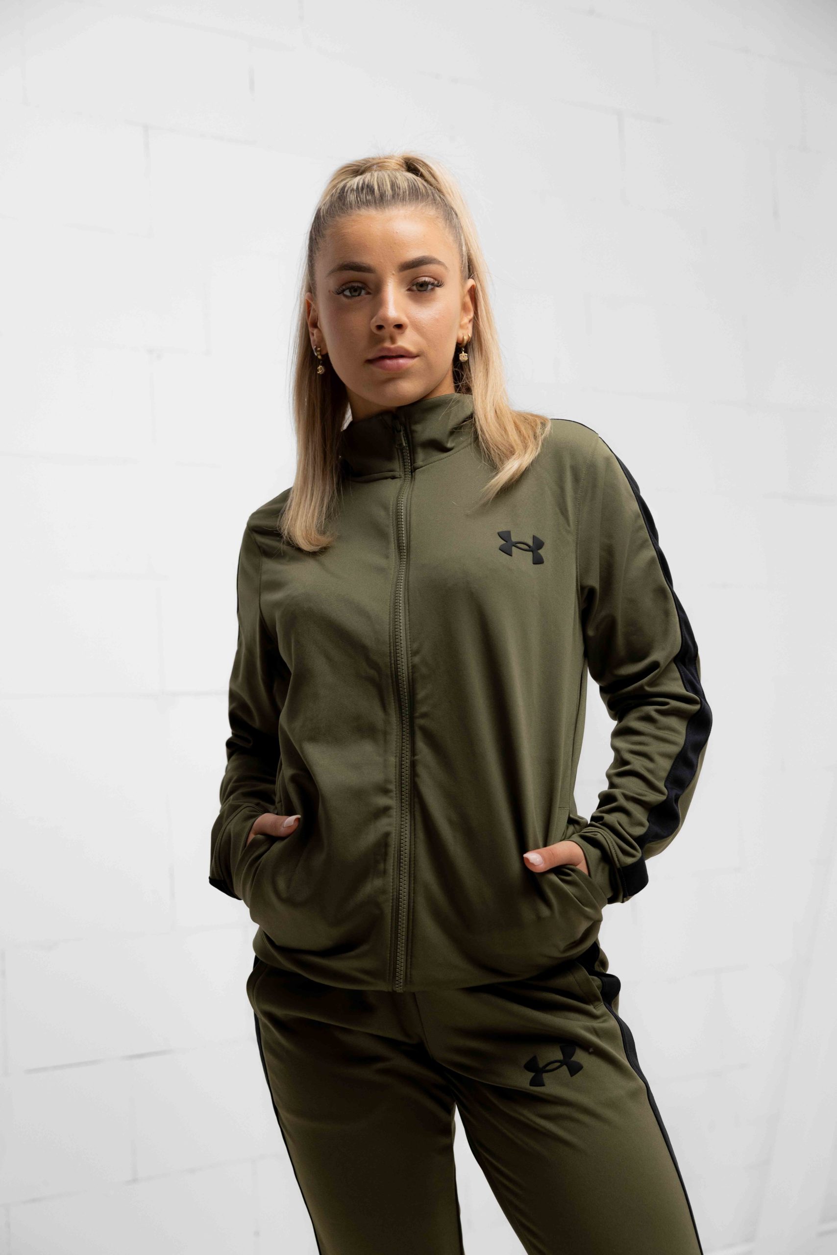Under Armour Rival Knit Trainingspak Dames Groen