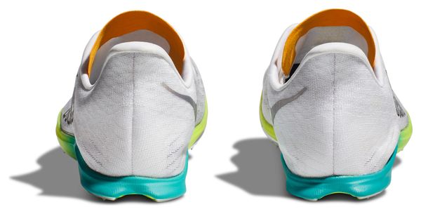 Chaussures Athlétisme Hoka Unisexe Cielo X 2 MD Blanc Bleu Jaune
