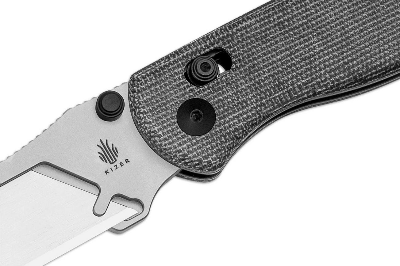 Kizer Drop Bear Utility V3619JA3 Black Micarta, zakmes