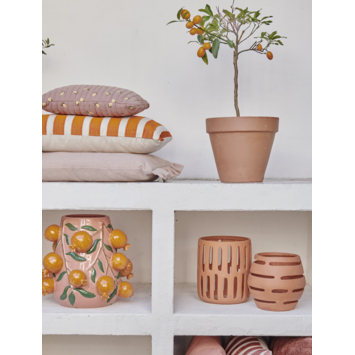 Windlicht terracotta - h18xø19 cm - per stuk