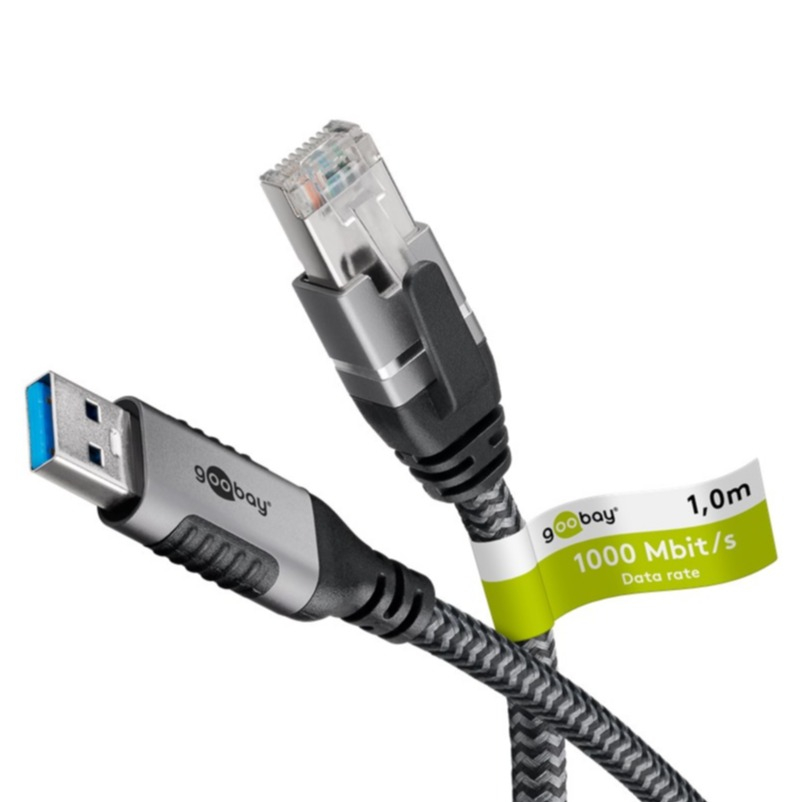 (5m) USB auf CAT 6 Ethernet LAN RJ45 Netzwerk Kabel Patchkabel FTP (70692) - Grau