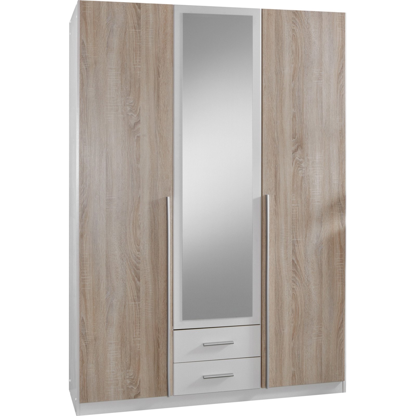 Schrank Kuga weiss/Eiche, 3-trg