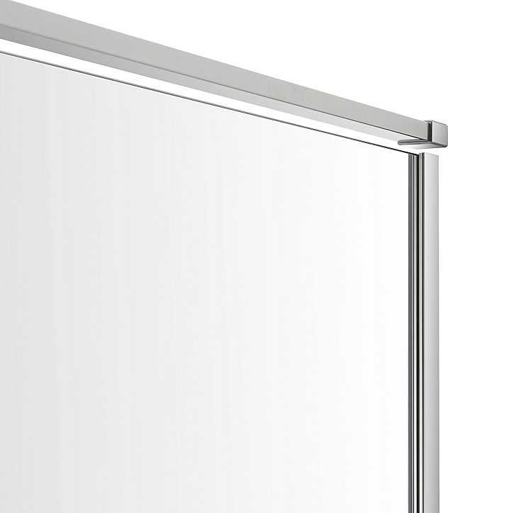 Paroi de douche fixe GoodHome Ezili transparente alu brossé 90 cm