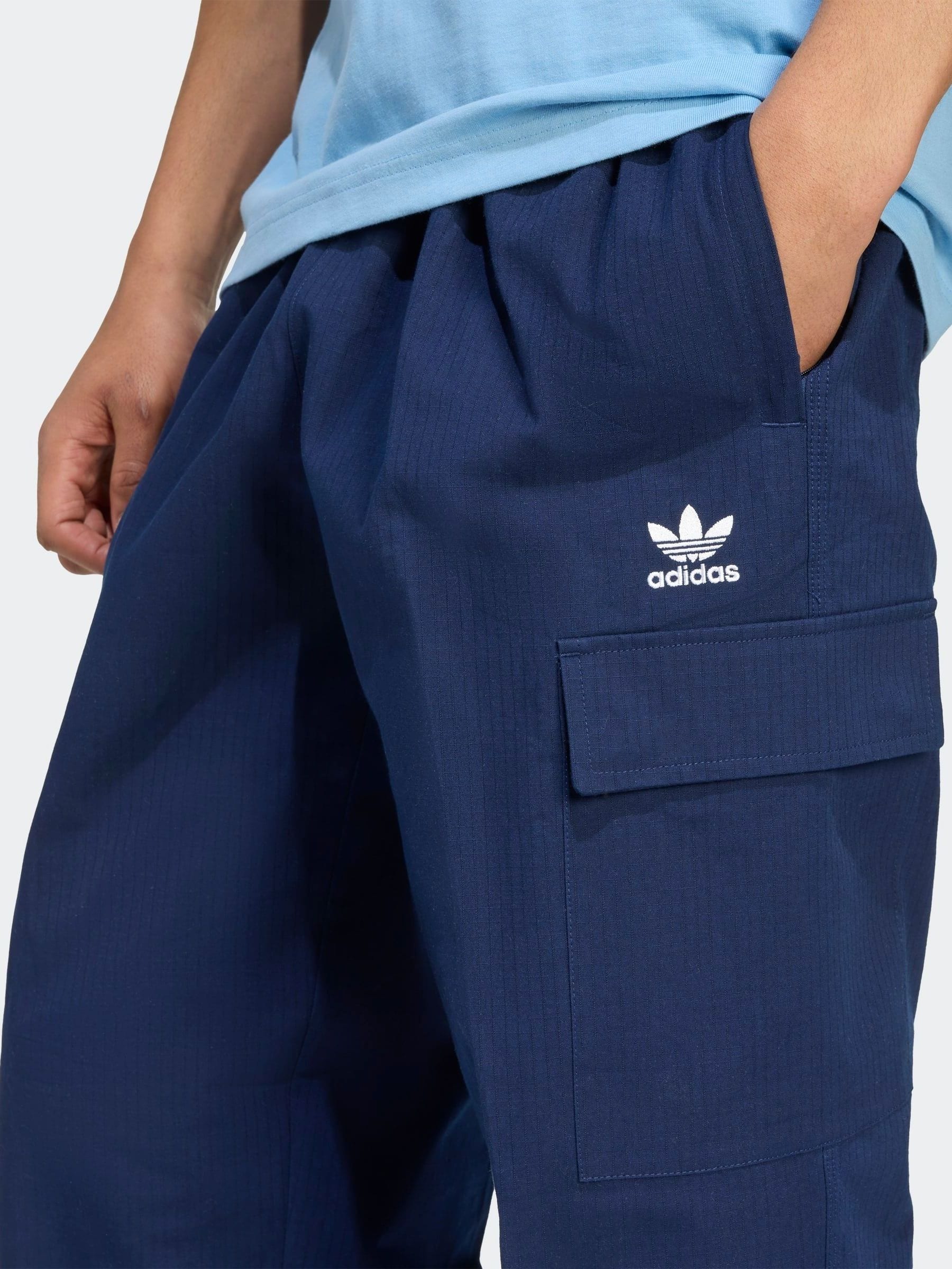 Blauw - adidas Originals Trefoil Essentials geweven joggingbroek